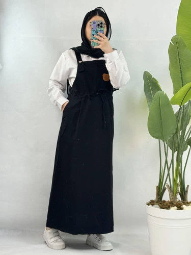 بیلردخترانه کتان جنس :کتان 🎀 سایزبندی: فری سایز مناسب 38تا 46 🎀قد بیلر :115 عرض : 55