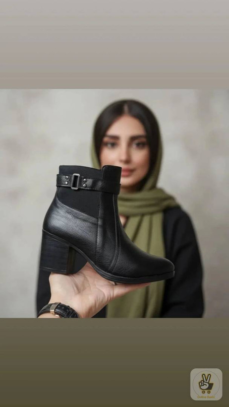 بوت زنانه مدل ارغوان زیره پیو سیزان ۶سانت جنس سوگو با استر خز لمینتی